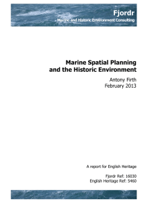 Marine Spatial Planning and the Historic Environment