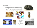 Group 7 : Manganese Chemistry