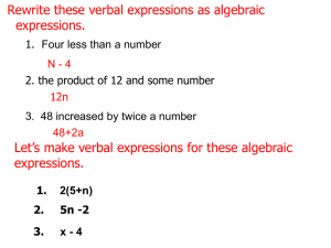 Week 9 ,Solving Linear equations Algebriac