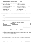 Kinetic and Potential Energy Worksheet Name