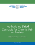 Authorizing Dried Cannabis for Chronic Pain or Anxiety