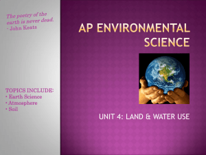 Land and Water Use - Lapeer High School