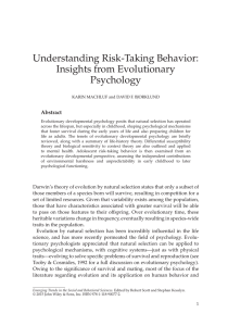 Understanding Risk-Taking Behavior: Insights from Evolutionary