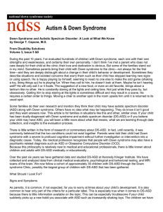 Autism - Down Syndrome Association San Diego