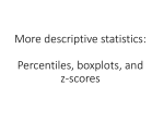 descriptive statistics: Percentiles, boxplots, and z