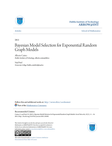 Bayesian Model Selection for Exponential Random Graph Models