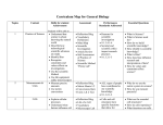 Curriculum Map for General Biology