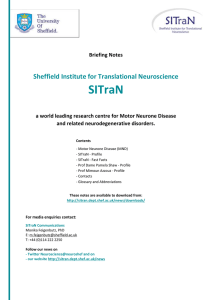 Briefing Notes Sheffield Institute for Translational Neuroscience