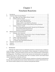 Chapter 3 Nonchain Reactions - Radical Reactions of Carbohydrates