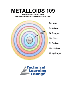 metalloids 109 - Technical Learning College