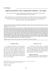 superior mesenteric artery compression syndrome