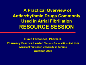 A Practical Overview of Antiarrhythmic Drugs Commonly Used in