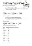 * decay equations