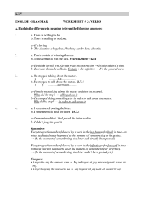 KEY ENGLISH GRAMMAR WORKSHEET # 3: VERBS