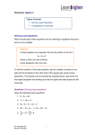 Solving Linear Equations ▪ Transposition of formulae