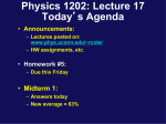 Lecture 17 - UConn Physics