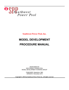 model development - Southwest Power Pool