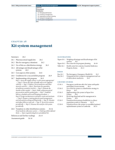 Kit system management - Management Sciences for Health