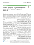 Genetic pleiotropy in complex traits and diseases: implications for