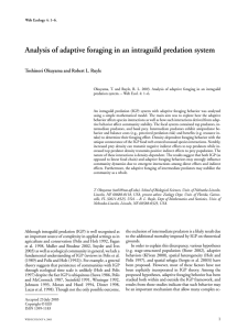 Analysis of adaptive foraging in an intraguild predation system