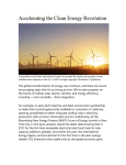 Accelerating the Clean Energy Revolution Corporations and other