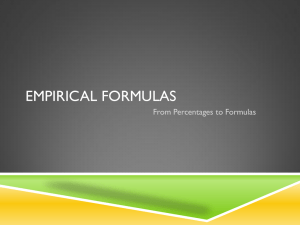 Empirical Formula - Waterford Public Schools