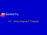 4.3 Using Congruent Triangles