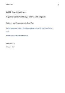 WCRP Grand Challenge: Regional Sea Level Change and Coastal