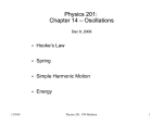 Hooke`s Law Simple Harmonic Motion