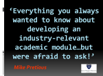 Everything you always wanted to know about developing an industry