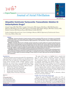 Idiopathic Ventricular Tachycardia: Transcatheter Ablation