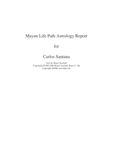 Mayan Life Path Astrology Report for Carlos Santana