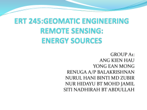 ert 245:geomatic engineering remote sensing: energy sources