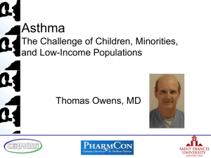 Describe the highest risk asthma populations
