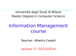 Information Management course - Università degli Studi di Milano