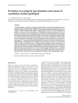 Evolution of ecological specialization and venom of a predatory