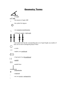 Geometry Terms - Teacher Notes