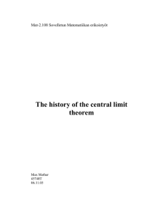 The history of the central limit theorem