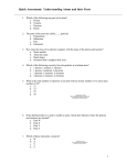 Quick Assessment: Understanding Atoms and their Parts Which of