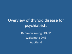 Overview of thyroid disease for psychiatrists