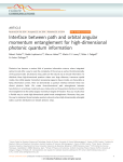 Interface between path and orbital angular momentum