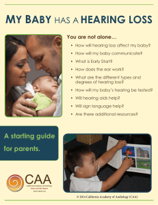 my baby has a hearing loss - California Academy of Audiology