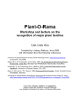 Plant-O-Rama Workshop and lecture on the recognition of major