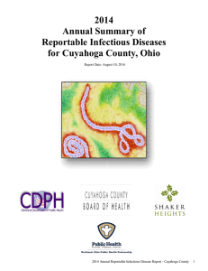 2014 Annual Summary of Reportable Infectious Diseases for