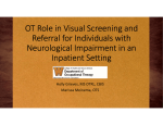 OT Role in Visual Screening and Referral for Individuals with