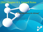 (8th) Chapter 4-1 Cornell Notes Key Questions How did atomic