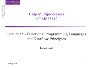 Functional Programming Languages and Dataflow Principles