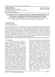 Scholars Bulletin Assessment of Serum Luteinizing hormone