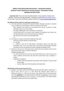 Dynamics of current account – Permanent income hypothesis