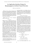 An Application Interface Design for Backpropagation Artificial Neural